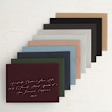 "Slated Forever" - Save the Dates in Plum by GeekInk Design - Colored Envelopes Available