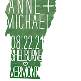 "State Stamp - Vermont" - Save the Dates in Forest by Erin Hodges - Detail
