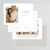 "Three Piece" - Save the Dates in Snow by David Michuki - Back of Card Options