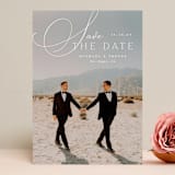 "Trailing" - Save the Dates in Diamond by Everett Paper Goods - Front
