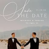 "Trailing" - Save the Dates in Diamond by Everett Paper Goods - Detail