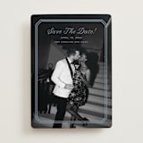 "Bevel Monogram" - Save the Dates in French Blue by Carolyn MacLaren - Front