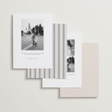 "Bevel Monogram" - Save the Dates in French Blue by Carolyn MacLaren - Back of Card Options