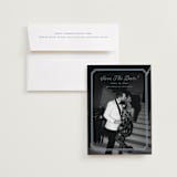 "Bevel Monogram" - Save the Dates in French Blue by Carolyn MacLaren - Save the Date with Envelope