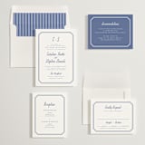 "Deluxe" - Save the Dates in Blueberry by Carolyn MacLaren - Matching Invitation Suite