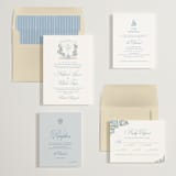 "Coastal crest" - Save the Dates in Ocean by Creo Study - Matching Invitation Suite