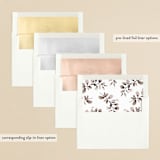 "Simplicity of Love" - Save the Dates in Snow by Chris Griffith - Envelope Liner Options