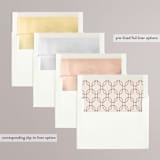 "Sixpence" - Save the Dates in Sand by Hooray Creative - Envelope Liner Options