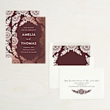 "Bold Floral" - Save the Dates in Plum by Katharine Watson - Assembled