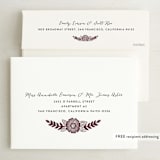 "Bold Floral" - Save the Dates in Plum by Katharine Watson - FREE Recipient Addressing
