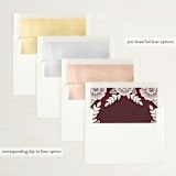 "Bold Floral" - Save the Dates in Plum by Katharine Watson - Envelope Liner Options