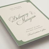 "classic bold border" - Save the Dates in Olive by Cass Loh - Detail