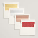 "Love Note" - Save the Dates in Latte by Helena Vitto - Envelope Liner Options