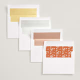 "Imprint" - Save the Dates in Tangerine by Jelena Vuletic - Envelope Liner Options
