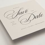 "Square Script" - Save the Dates in Vanilla by Michelle Taylor - Detail