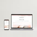 "First Love" - Save the Dates in Blush by Pixel and Hank - FREE Wedding Website