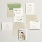 "Verdure" - Save the Dates in Garden by Leah Bisch - Matching Invitation Suite