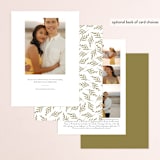 "Enchanted Greenery" - Save the Dates in Frost by Susan Moyal - Back of Card Options