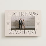 "Name Frame" - Save the Dates in Bone by Sandra Picco Design - Front