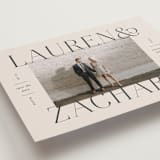 "Name Frame" - Save the Dates in Bone by Sandra Picco Design - Detail