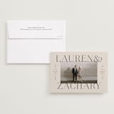 "Name Frame" - Save the Dates in Bone by Sandra Picco Design - Save the Date with Envelope