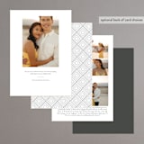 "Classic Save the Date" - Save the Dates in Platinum by Laura Bercovich - Back of Card Options