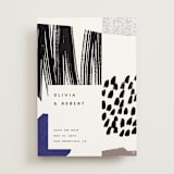 "Graphic" - Save the Dates in Cobalt by Sumak Studio - Front