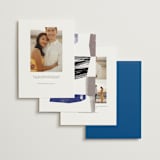 "Graphic" - Save the Dates in Cobalt by Sumak Studio - Back of Card Options