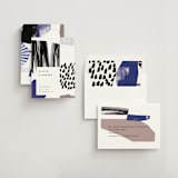 "Graphic" - Save the Dates in Cobalt by Sumak Studio - Assembled