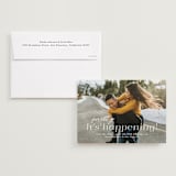 "finally!" - Save the Dates in Snow by Lori Wemple - Save the Date with Envelope
