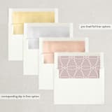 "A love date" - Save the Dates in Blush by Sejal Banker - Envelope Liner Options