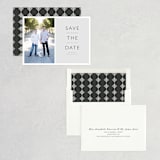 "Modern Date" - Save the Dates in Noir by Waldo Press - Assembled