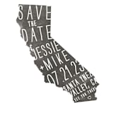 "State Stamp - California" - Save the Dates in Smoke by Erin Hodges - Detail