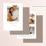 "Stamped Heart" - Save the Dates in Mocha by Stacey Meacham - Back of Card Options