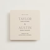 "In Love" - Save the Dates in Linen by Vanessa Doyle - Front