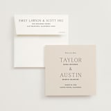 "In Love" - Save the Dates in Linen by Vanessa Doyle - Save the Date with Envelope