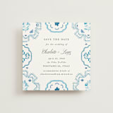 "Almafi" - Save the Dates in Cerulean by Itsy Belle Studio - Front