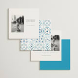"Almafi" - Save the Dates in Cerulean by Itsy Belle Studio - Back of Card Options