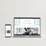 "Almafi" - Save the Dates in Cerulean by Itsy Belle Studio - FREE Wedding Website