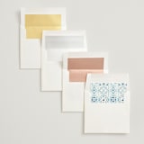 "Almafi" - Save the Dates in Cerulean by Itsy Belle Studio - Envelope Liner Options