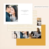 "Down the Aisle" - Save the Dates in Canary by Keen Peachy - Back of Card Options