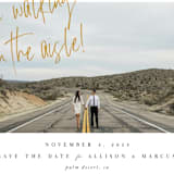"Down the Aisle" - Save the Dates in Canary by Keen Peachy - Detail