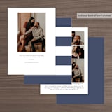 "Down by the Sea" - Save the Dates in Marine by Sandra Picco Design - Back of Card Options