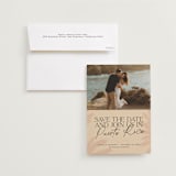 "Destination Dream" - Save the Dates in Sand by Inkblot Design - Save the Date with Envelope