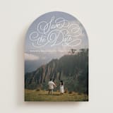 "arched script" - Save the Dates in Pearl by Kristen Smith - Front