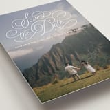 "arched script" - Save the Dates in Pearl by Kristen Smith - Detail
