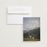 "arched script" - Save the Dates in Pearl by Kristen Smith - Save the Date with Envelope