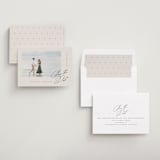 "Posted" - Save the Dates in Cream by Lori Wemple - Assembled