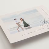 "Posted" - Save the Dates in Cream by Lori Wemple - Detail