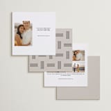 "Square Frame Text" - Save the Dates in Latte by Camille Robinson - Back of Card Options